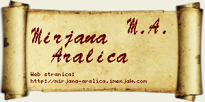 Mirjana Aralica vizit kartica